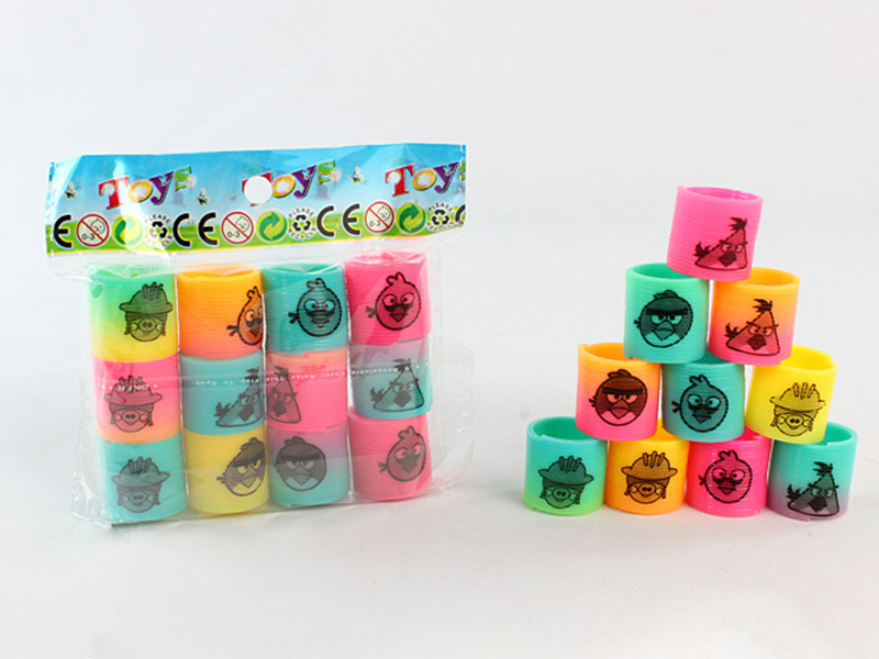 12pcs Angry Bird Pattern Rainbow Circle