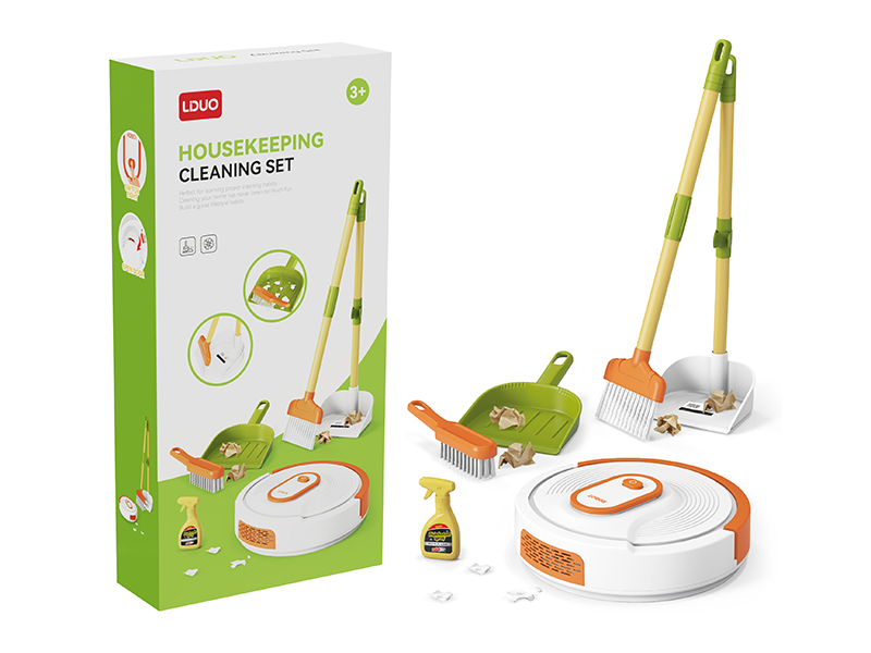 Simulated Electric Robot Sweeper Cleaning Tools Set(With Light)