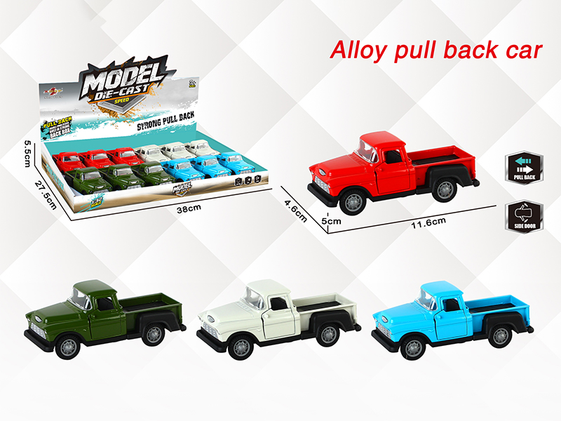 1:32 Open Doors Alloy Pull Back Classic Car Pickup(12pcs)
