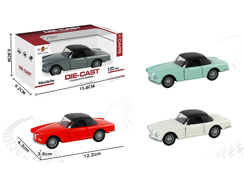 1:32 BMW Open Doors Alloy Pull Back Vintage Car