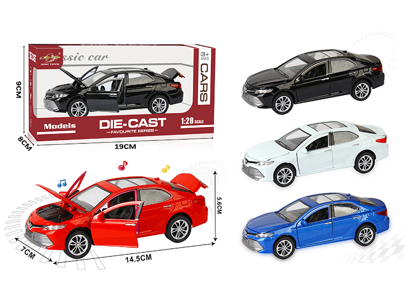 1:28 Camry Open Doors Alloy Pull Back Car With Light And Music