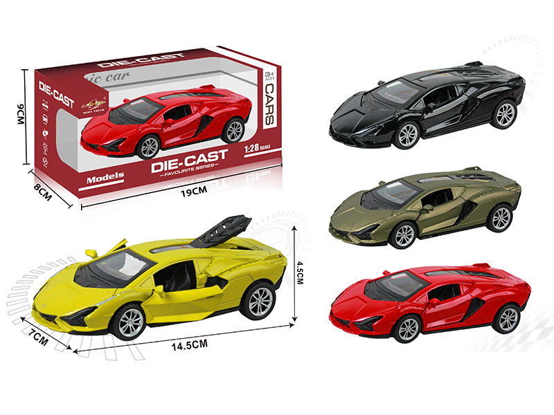 1:28 Lamborghini Veneno Open Doors Alloy Pull Back Car