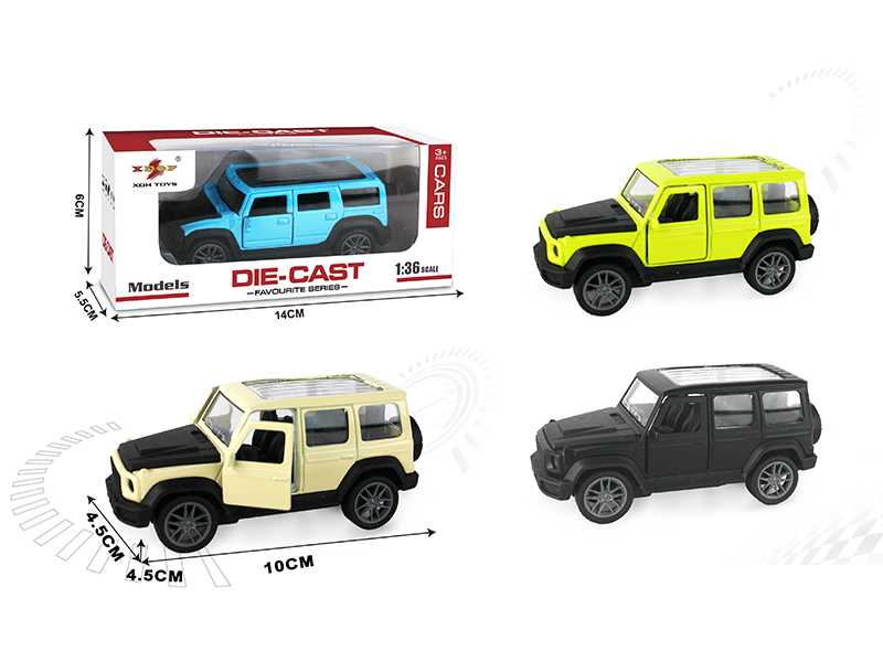 1:36 Benz G Open Doors Alloy Pull Back Car