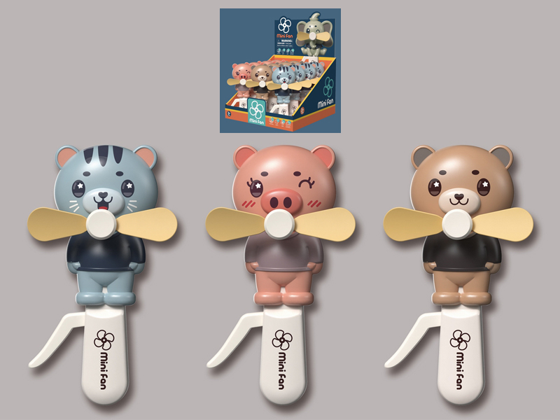 12PCS Little Bear Hand Fan