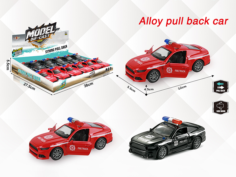 1:32 Mustang Alloy Open Doors Pull Back Police Car(12PCS)