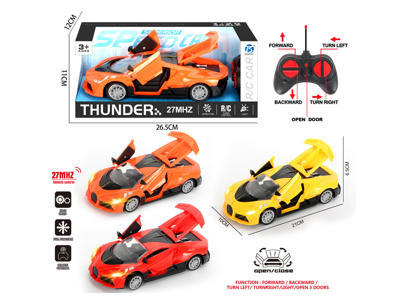 5Ch R/C Three Door Car With Light