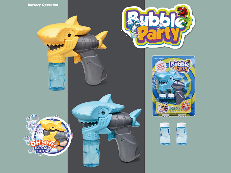 B/O Cartoon Shark Bubble Gun