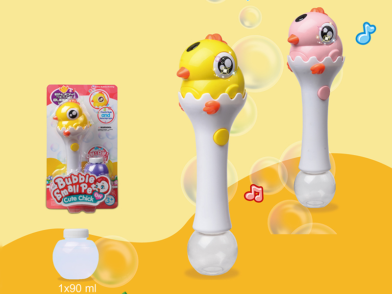 B/O Cartoon Chick Bubble Stick