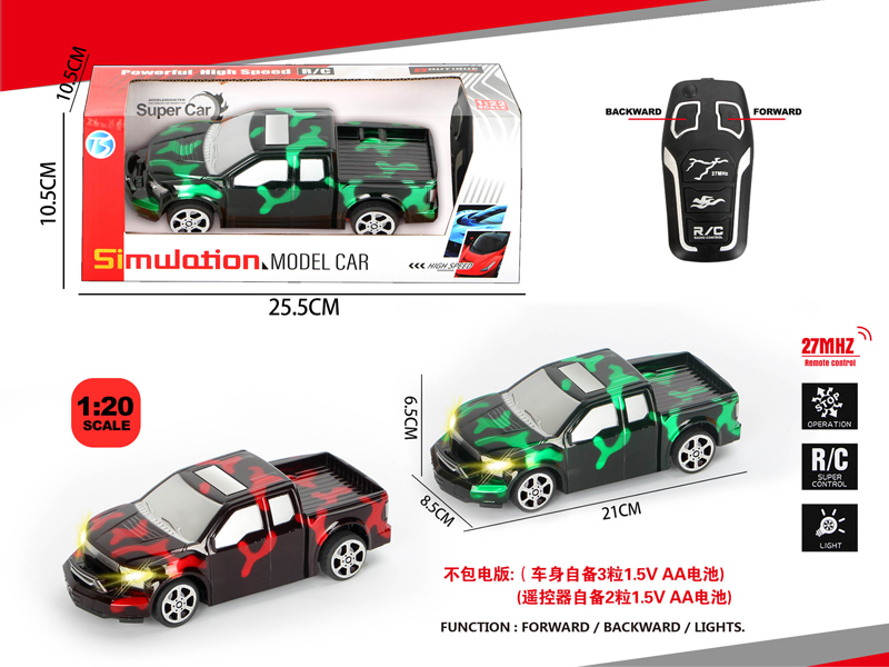 2Ch R/C Transparent Camo Ford With Light