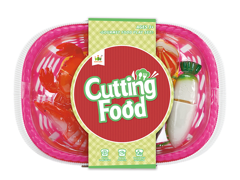 Seafood And Vegetable Basket Cutting Toys