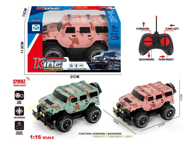 4Ch R/C Camo Off-Road Hummer With Light