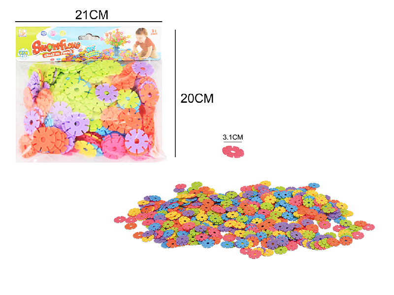 370pcs Snowflake Building Blocks