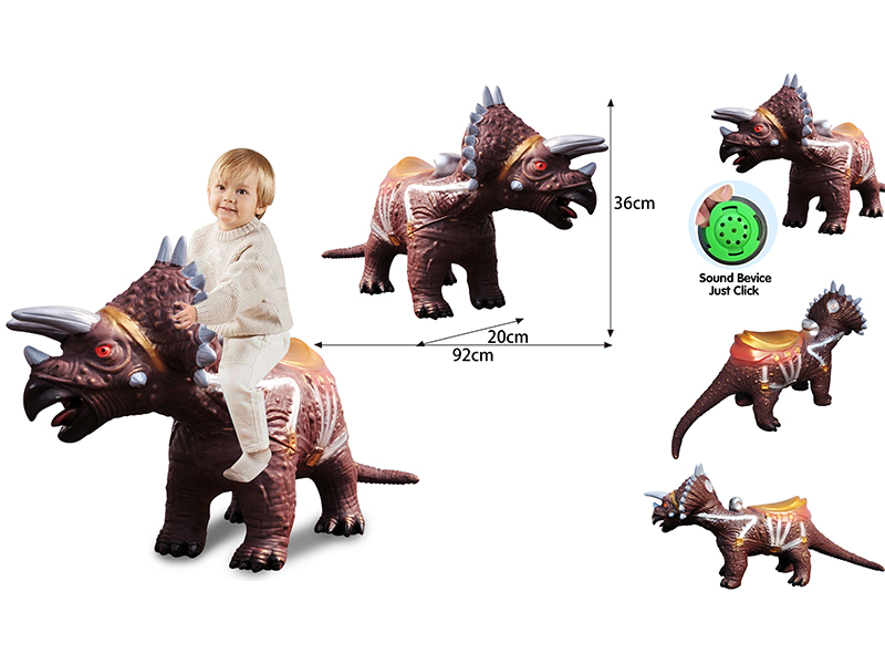 92Cm Simulation Super Large Triangular Dragon (With Ic Light And Sound, Vinyl Filled Cotton)