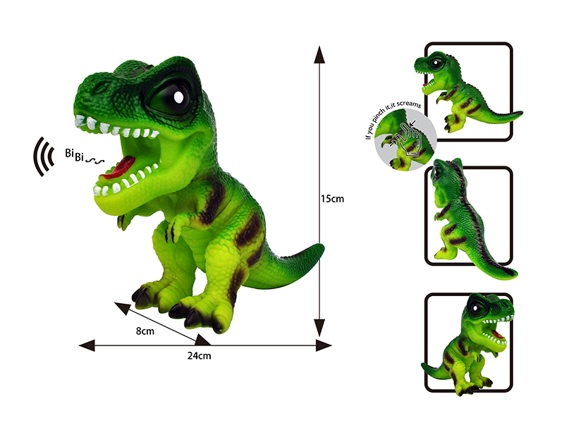 Q Version Cartoon Vinyl Tyrannosaurus Rex+Bb Whistle