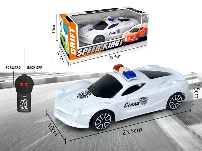 1:18 2-Channel Remote Control Police Car With Light