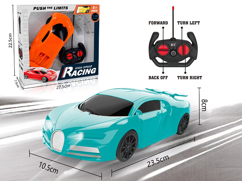 1:18 4-Channel Remote Control Car With Light