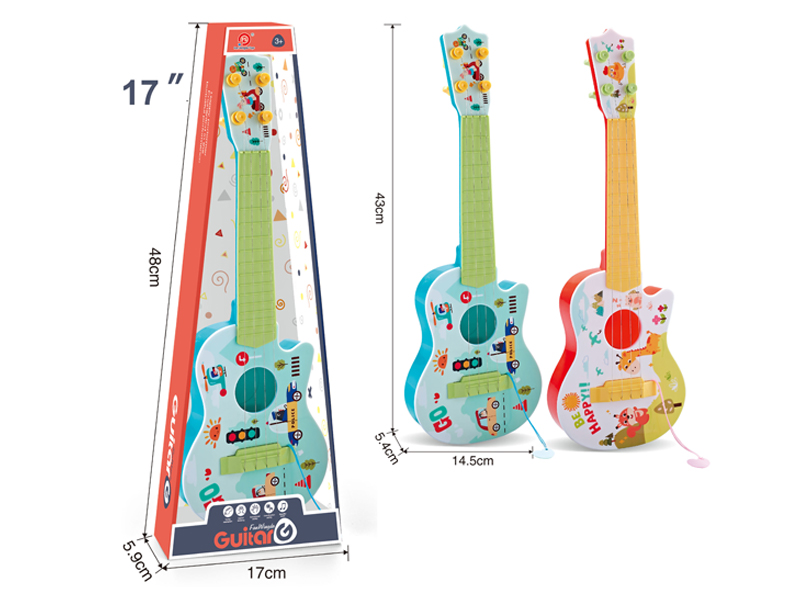 17 Inch Missing Corner Cartoon Guitar Toy