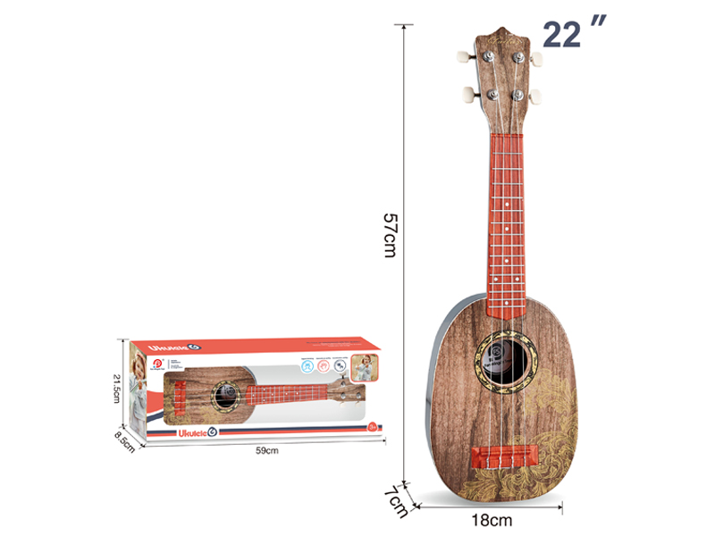22 Inch Rose Wood Texture Yukriri Guitar Toy