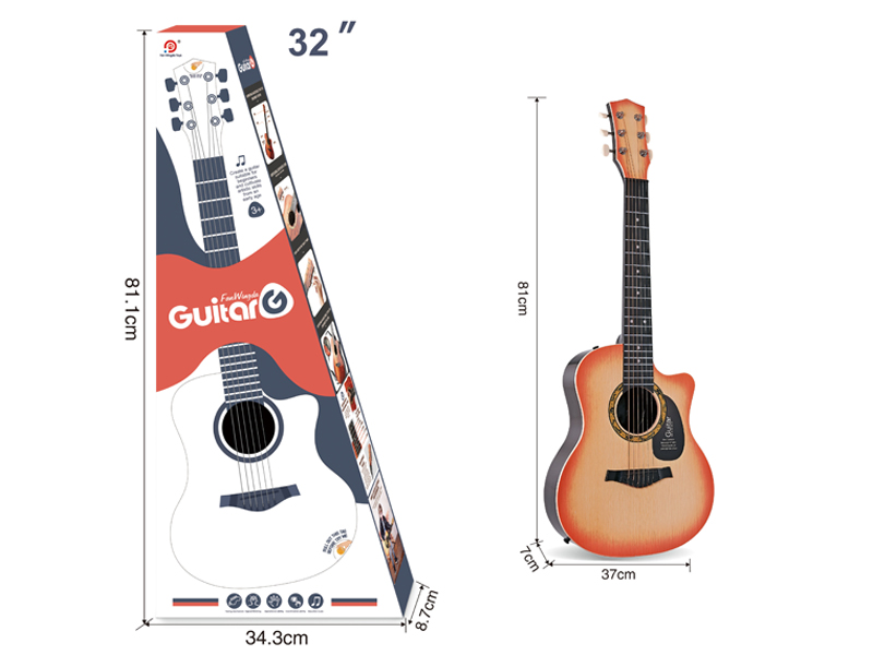 32 Inch Folk Guitar Toy