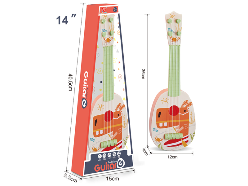 14 Inch Hippo Guitar Toy