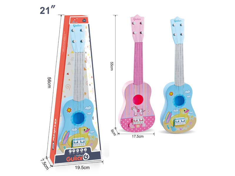 21 Inch Little Yellow Duck/Unicorn Guitar Toy