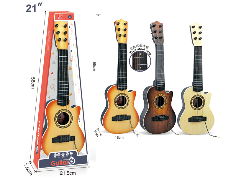 21 Inch Missing Corner Wood Grain Guitar Toy
