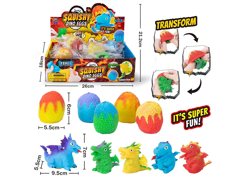 Squeeze & Flip Dino Eggs 12pcs
