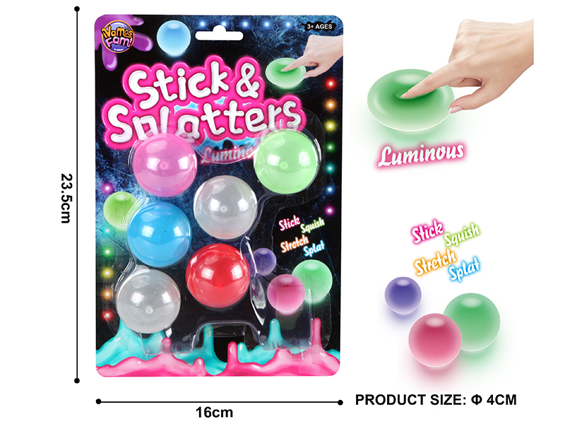 Luminous Stretchy Ball 6pcs