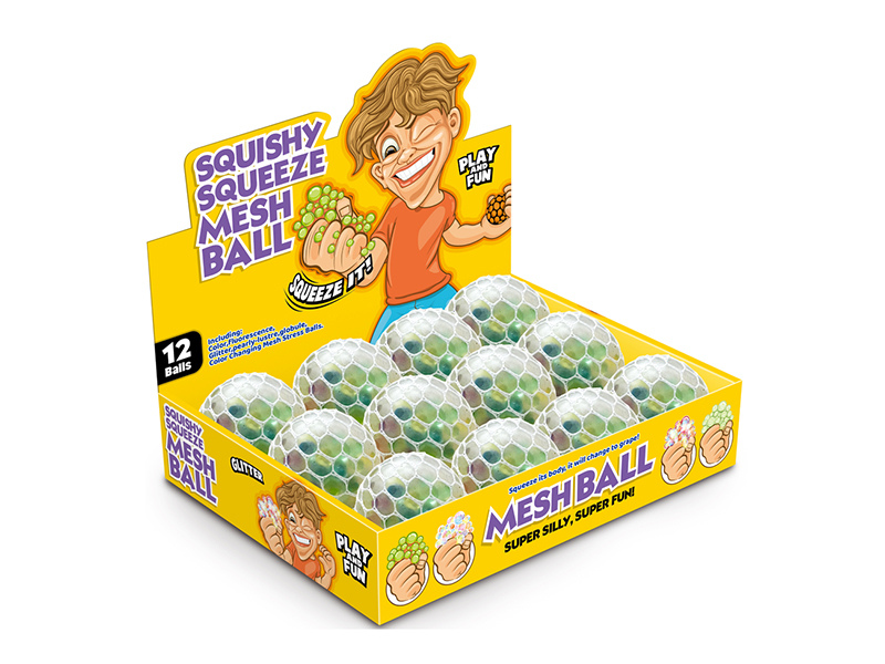Squishy Squeeze Mesh Balls 12pcs