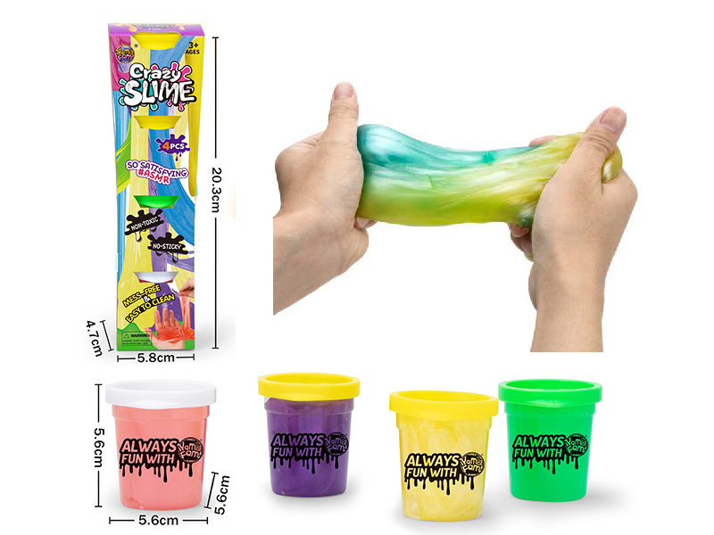 1oz Cup 4 Colors Glitter Slime(4PCS)