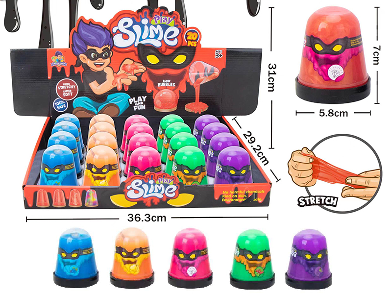 Fluorescent Dinosaur Slime 20pcs