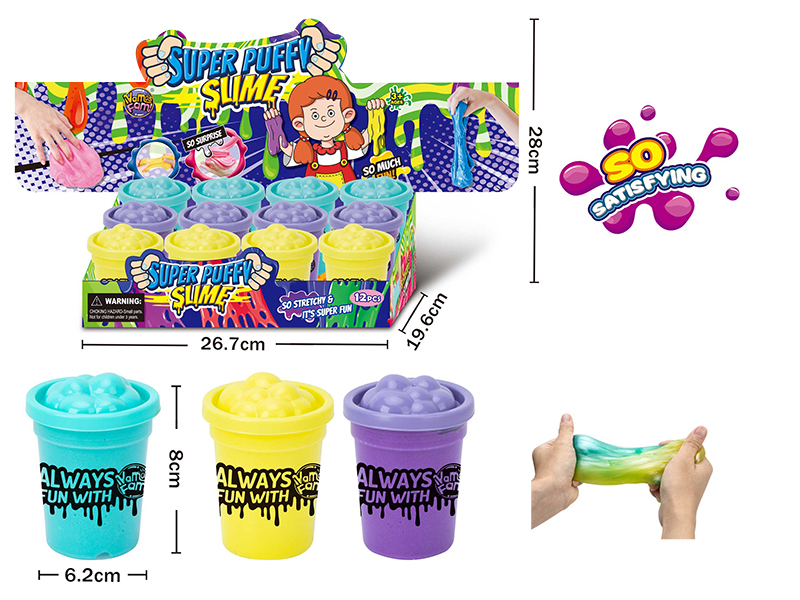 3oz Glitter Slime 12pcs