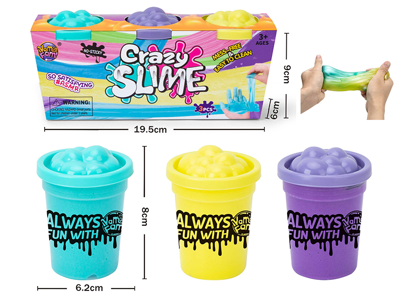 3oz Glitter Slime 3pcs(3 Colors)