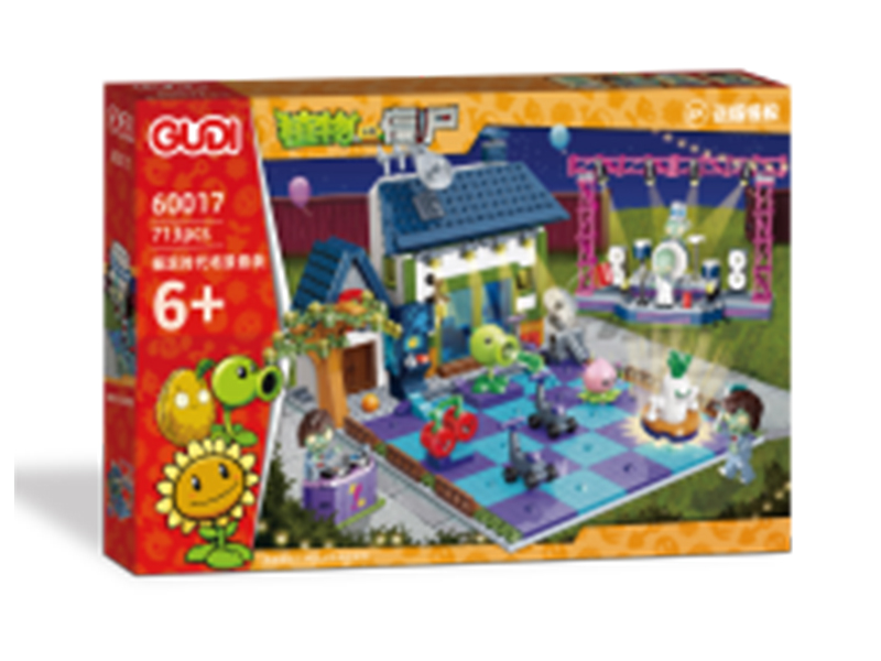 Plants Vs. Zombies Series Rock Times Scene Building Blocks 713PCS