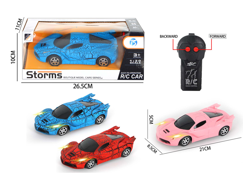 2Ch R/C Crack Ferrari With Light