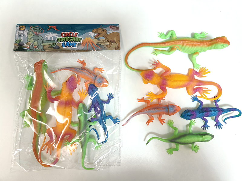 5Pcs Pvc Lizard Toy Set