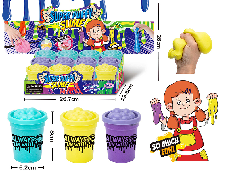 3oz Puff Slime 12pcs