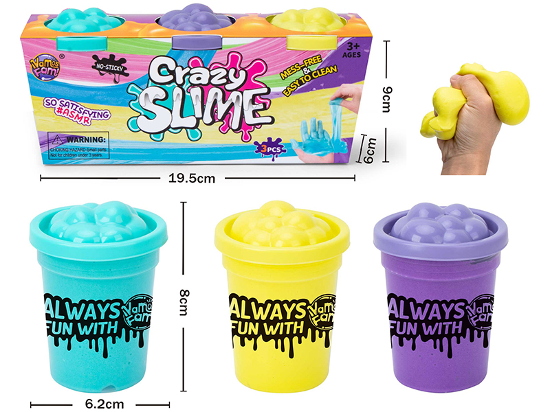 3oz Puff Slime 3pcs