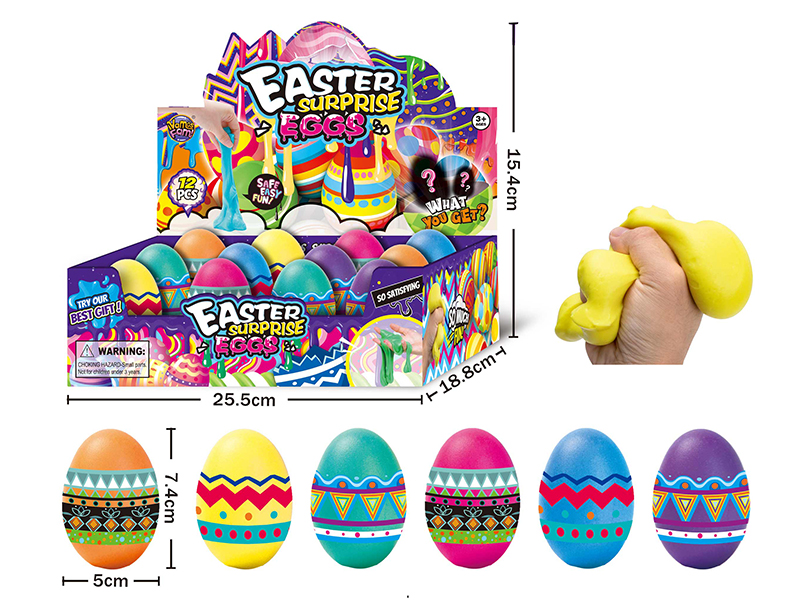 Easter Surprise Eggs Puff Slime 12pcs