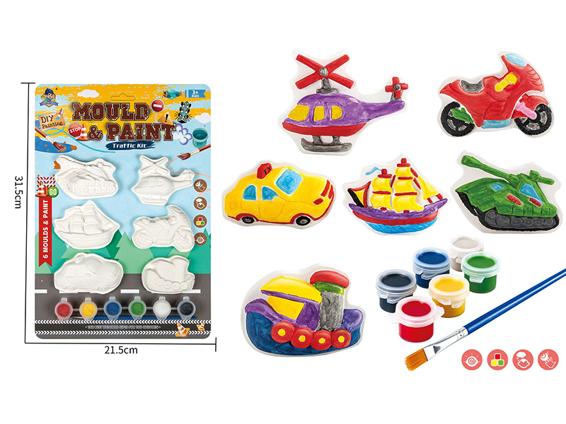 Plaster Coloured Drawing - Traffic Series