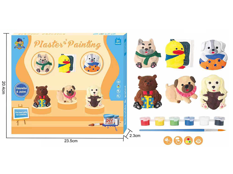 Plaster Coloured Drawing - Animal Series