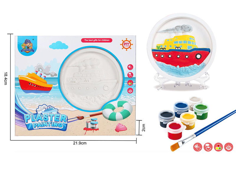 Plaster Coloured Drawing - Cruise