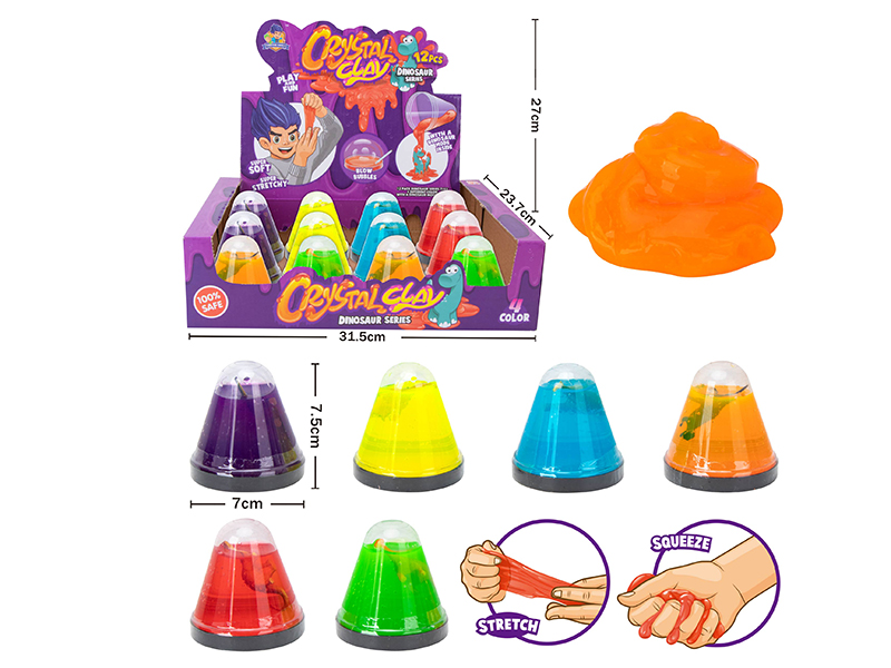 Dinosaur Series Crystal Clay 12pcs