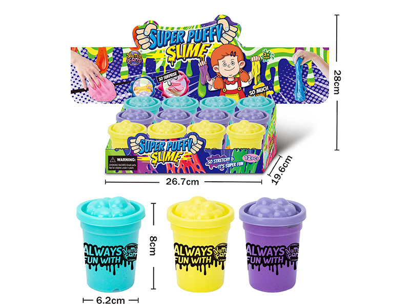 3oz Glitter Powder Crystal Clay 12pcs