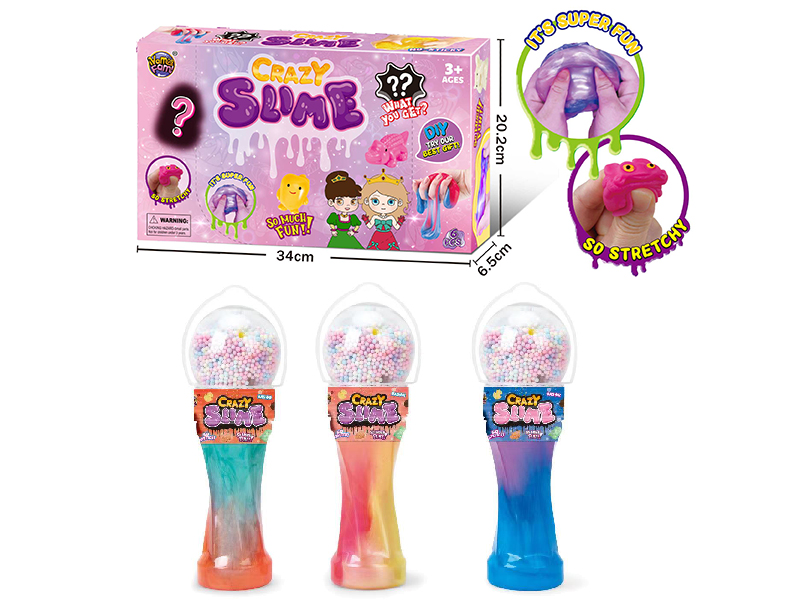 Microphone Bottle Foam Ball Glitter Powder Crystal Clay(6PCS)