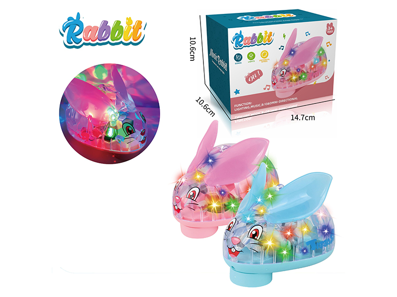 B/O Go And Bump Gear Rabbit With Music And Light