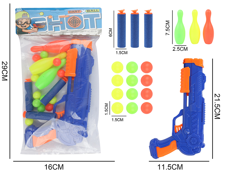Soft Bullet Ping-Pong Ball Gun Set