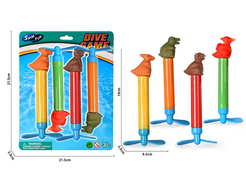 Rotating Dinosaur Stick Diving Toys
