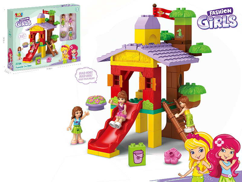 Fashion Girl - Friendsship Tree House Building Blocks 60pcs