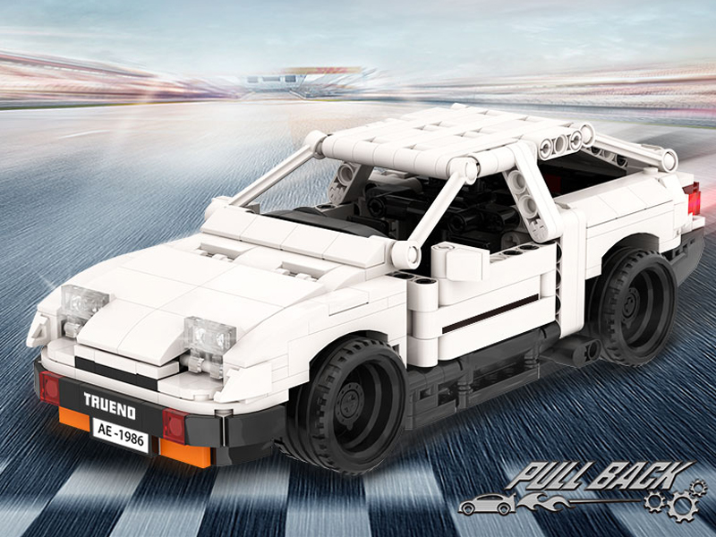 588PCS Toyota Ae86 Pull Back Vehicle Building Blocks